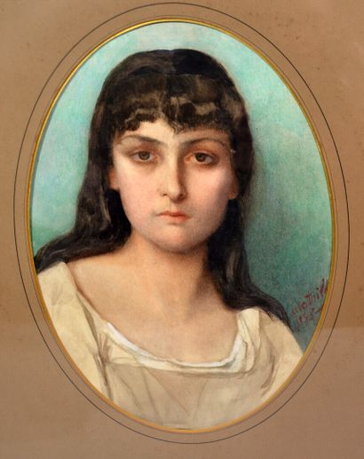 null Mathilde BONAPARTE (1820-1904)

"Portrait de jeune femme"

Aquarelle sur papier...