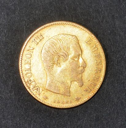  Une pièce de 10 Francs or Napoléon III 1858