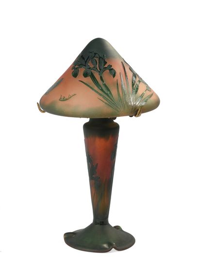 LA ROCHERE 
Lampe champignon en verre multicouche...