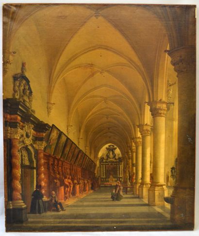 null Hippolyte SEBRON (1801-1879) 

"Vue de l'intérieur de l'église Saint Paul à...