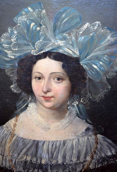 null Ecole espagnole du XIXe siècle

"Portrait de femme au chapeau de dentelle"

Huile...