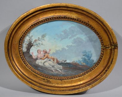 null Suiveur de Jean-Honoré FRAGONARD (XVIIIe siècle)

"Scène galante dans un paysage"

Pastel...