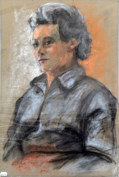 null Ossip LUBITCH (1896-1990)

"Portrait de femme de trois quart"

Pastel et fusain...