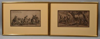 null Jacques CALLOT (1592-1635)

Suite de quatre gravures en noir et blanc encadrées...