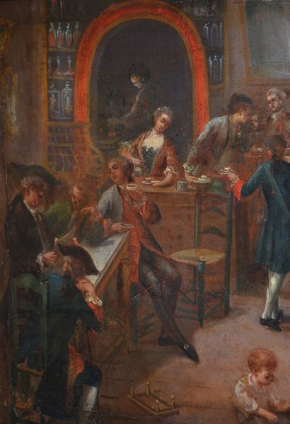 null Ecole napolitaine vers 1800, suiveur de Giuseppe BONITO (1705-1789)

"Au café"

Huile...