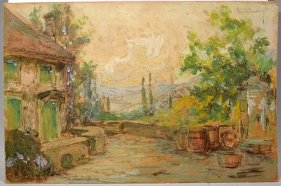 null Dans le goût de Jan AUTENGRUBER (1887-1920)

"Les tonneaux dans la cour"

Aquarelle,...