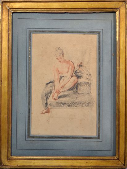 null Dans le goût de Jean-Antoine WATTEAU (1684-1721)

"Etude de femme nue sur un...