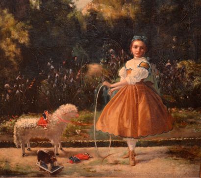 null Ecole française du XIXe siècle

"Fillette promenant un mouton"

Huile sur toile...