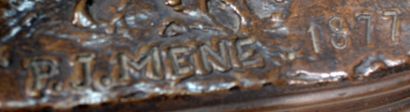 null Pierre-Jules MENE (1810-1879)

"Cheval au palmier"

Epreuve en bronze signé...