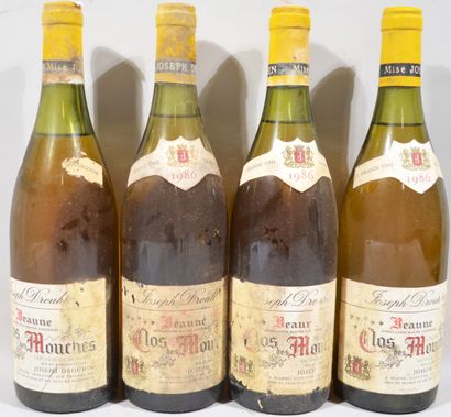 null 4 bouteilles de BEAUNE Premier Cru « Clos des Mouches » Joseph Drouhin 1986...