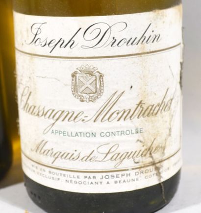 null 2 bouteilles de CHASSAGNE MONTRACHET « Marquis de Laguiche » Joseph Drouhin...