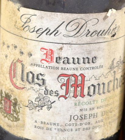 null 4 bouteilles de BEAUNE Premier Cru « Clos des Mouches » Joseph Drouhin 1986...