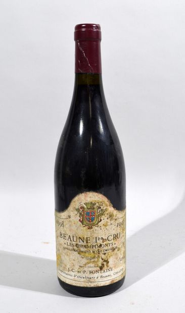 null 1 bouteilles de BEAUNE 1er CRU "Les chapimonts" 1998 J.-C. et P. Fontaine.

(Etiquette...
