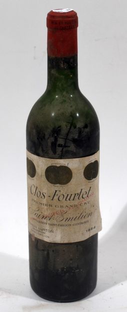 null 1 bouteille de CLOS-FOURTET Premier cru 1964 Saint Emilion Francois Lurton Propriétaire...
