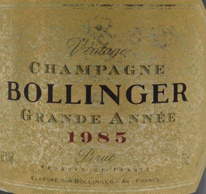null 1 bouteille de champagne Bollinger Brut "Grande Année" 1985