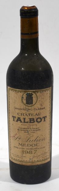 null 1 bouteille de Chateau TALBOT 1937 Ancien domaine du connétable Talbot - Saint...