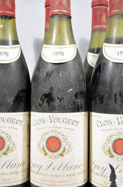 null 16 bouteilles de CLOS VOUGEOT Guy Leblanc 1978