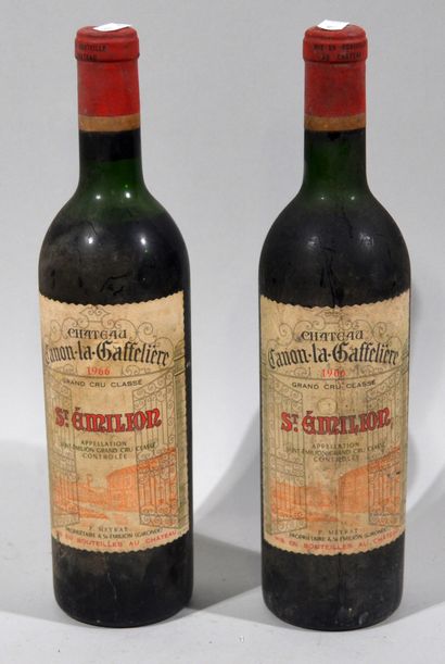 null 2 bouteilles de CHATEAU CANON-LA-GAFFELIERE 1966 Saint Emilion Grand cru P....