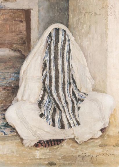 Alexandre Roubtzoff (1884 - 1949) Mahbouba, la jeune mariée Huile sur toile signée,...