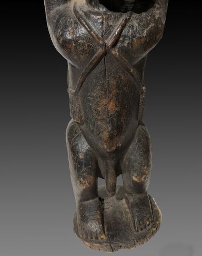 null DOGON, Mali

Statue en bois anthropomorphe présentant un personnage debout,...