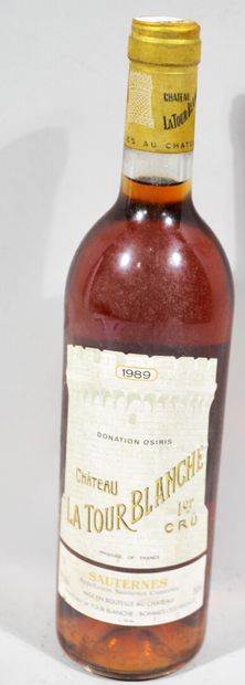 null Une bouteille de CHATEAU LA TOUR BLANCHE Sauternes Premier Cru 1989