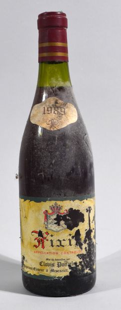null Une bouteille de FIXIN Clovis Poncelet propriétaire 1989

(étiquette accide...
