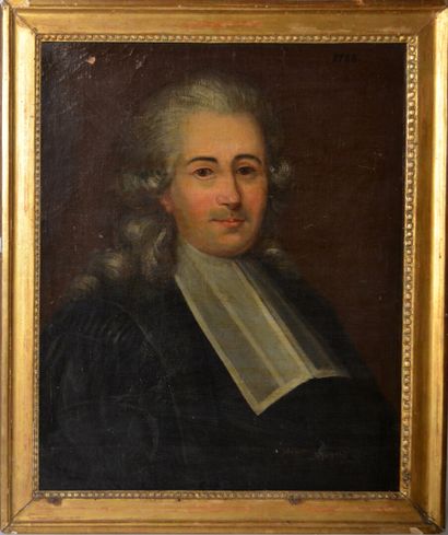 null Ecole française du XVIIIe siècle

"Portrait de gentilhomme en habits noirs"

Huile...