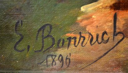 null E. BONRRICH (XIXe)

"Pêcheur au pied du pont"

Huile sur toile signée en bas...