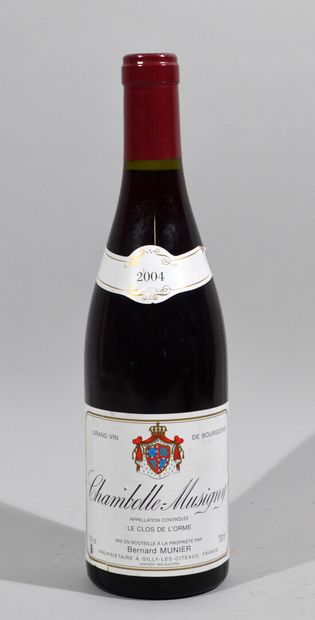null Une bouteille de CHAMBOLLE MUSIGNY "Le Clos de l'Orme" Bernard Munier 2004 (étiquette...