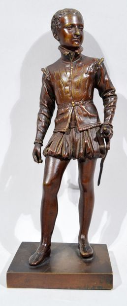 null François Joseph BOSIO (1768-1845)

"Henri IV enfant"

Bronze à patine brun nuancé.

(Épée...