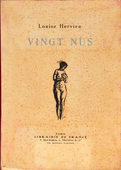 null HERVIEU (Louise), Vingt Nus., Paris, Librairie de France. In-folio. 74/100 exemplaires...