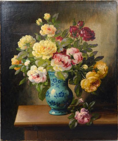null ECOLE FRANCAISE FIN XIXème / début XXème siècle

"Bouquets de roses"

Huile...