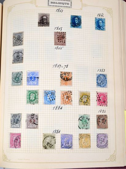 null Important lot de timbres datant du milieu du XIXème au XXème provenant du monde...