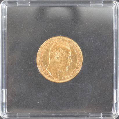 null Suède. Une pièce de 10 Francs - 1 Carolin Carl XV Adolf en or jaune de 1868

Poids...