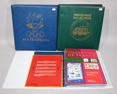 null Lot de timbres thématiques comprenant : 

- Les Livres des timbres 1994, 1995,...