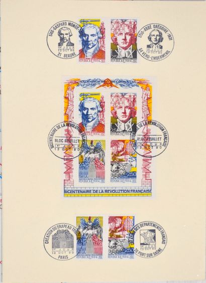 null Lot de timbres thématiques comprenant : 

- Les Livres des timbres 1994, 1995,...