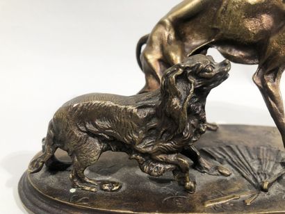 null Pierre-Jules MÈNE (1810-1879) D'après


"Lévrier et cavalier King Charles"


Bronze...