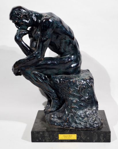 null Auguste RODIN (1840-1917) d'après


"Le Penseur"


Bronze à patine noire aux...