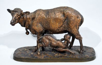 null Pierre-Jules MENE (1810-1879) d'après


"Brebis allaitant son agneau"


Bronze...