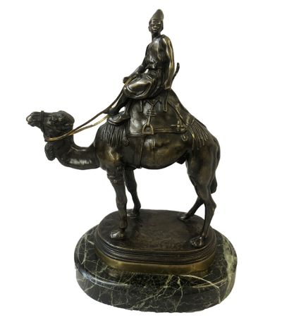 null Alfred BARYE (1839-1882)


"Dromadaire monté"


Épreuve en bronze à patine brun...
