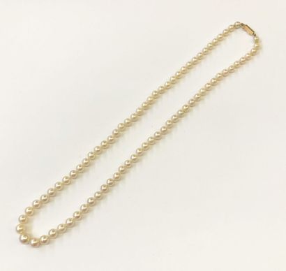 null COLLIER de perles disposées en chute.

Longueur : 51.5 cm