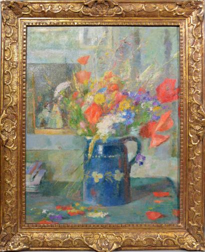 null Robert BREITWIESER (1899-1975).

"Bouquet dans un pot alsacien"

Huile sur toile...