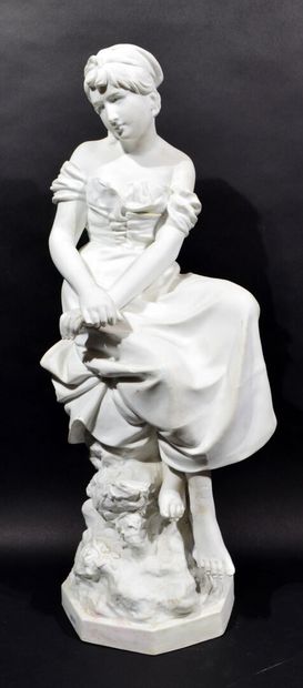 null Léopold BRACONY (act.1892-1926) D'après

"Jeune femme assise sur le rocher"

Épreuve...