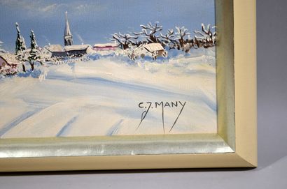 null Carole MANY (née en 1948)

"Village picard sous la neige"

Acrylique sur toile...