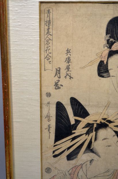 null Kitagawa UTAMARO (1753-1806) d'après

Estampe en couleurs représentant deux...