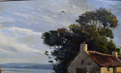 null Émile AUBRY (1880-1964)

"Côte normande"

Huile sur toile signée en bas à droite,...