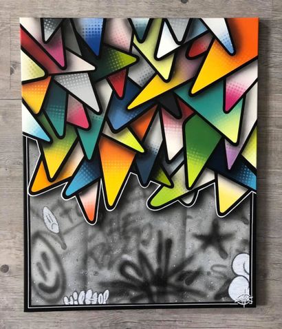 null SPIK (né en 1985)

"Concrete #2"

Spray et markers sur toile

82 x 65 cm



*...