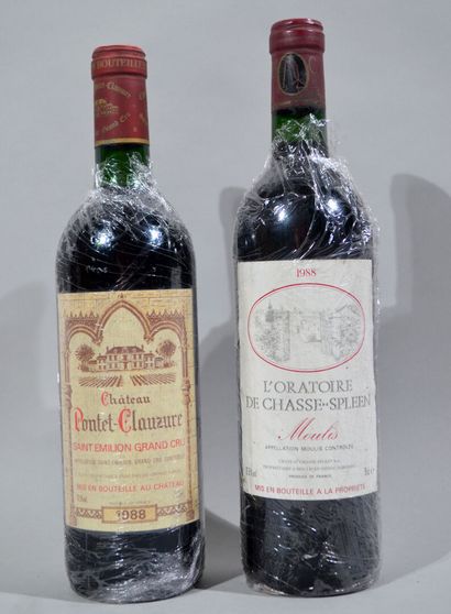 null Lot comprenant :

1 bouteille de CHATEAU PONTET CLAUZURE St Emilion1988

1 bouteille...