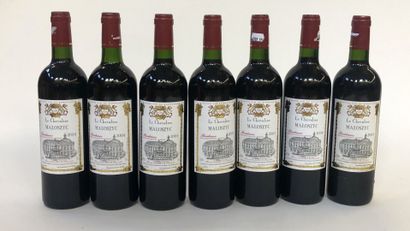 null 7 bouteilles de LE CHEVALIER MALOSZYC Bordeaux 2004