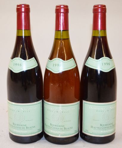 null 3 bouteilles de BOURGOGNE HAUTES-CÔTES DE BEAUNE Domaine Nicolas Père et Fils...